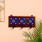 Вешалка «Узоры», 3 крючка, дерево - Фото 3