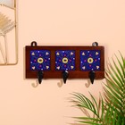 Вешалка «Узоры», 3 крючка, дерево - Фото 4