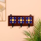 Вешалка «Узоры», 3 крючка, дерево - Фото 7