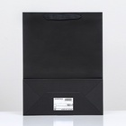 Пакет подарочный ламинированный «Чёрный», 31×40×14 см - Фото 2