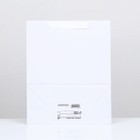 Пакет подарочный ламинированный «Белый», 26×32×12 см - Фото 2