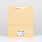 Пакет подарочный ламинированный «Бежевый», 26×32×12 см - Фото 2