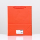 Пакет подарочный ламинированный «Красный», 26×32×12 см - Фото 2