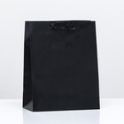 Пакет ламинированный «Чёрный», 18 х 23 х 10 см - Фото 1