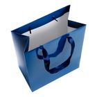 Пакет подарочный ламинированный «Синий», 18×23×10 см - Фото 3