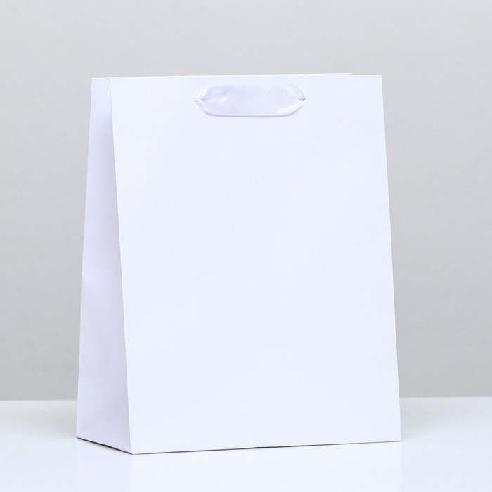 Пакет ламинированный «Белый», 18 х 23 х 10 см - Фото 1