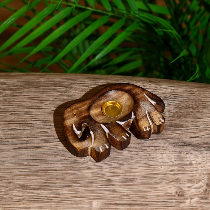 Подставка под благовония «Слон» дерево 10×6.5×1.5 см