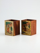 Подставка под карандаши «Индия», 9×9×11.5 см, дерево шишам, МИКС - Фото 14