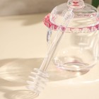 Баночка стеклянная для мёда и варенья c ложкой «Розе», 240 мл, 9,5×12 см - фото 7143792