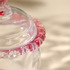 Баночка стеклянная для мёда и варенья c ложкой «Розе», 240 мл, 9,5×12 см - фото 4387994