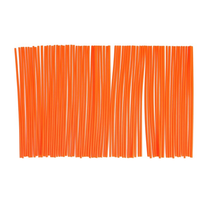 Декоративные накладки на спицы мотоцикла, 23×0,5 см, оранжевый, набор 72 шт - Фото 1