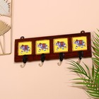 Вешалка «Караван. Слоны», 22×4×12 см, 4 крючка, дерево, МИКС - Фото 2