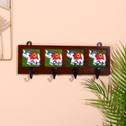 Вешалка «Караван. Слоны», 22×4×12 см, 4 крючка, дерево, МИКС - Фото 3