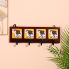 Вешалка «Караван. Слоны», 22×4×12 см, 4 крючка, дерево, МИКС - Фото 4