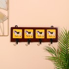 Вешалка «Караван. Лошади», 22×4×12 см, 4 крючка, дерево, МИКС - Фото 6