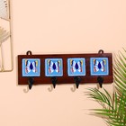 Вешалка «Караван. Бабочки», 22×4×12 см, дерево, 4 крючка, МИКС - Фото 3