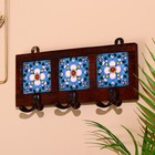 Вешалка "Цветы" дерево, 17*4*12см, 3 крючка  микс - Фото 2