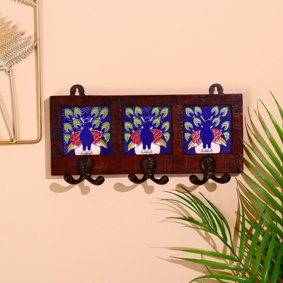 Вешалка «Жар птица», 17×4×12 см, дерево, 3 крючка