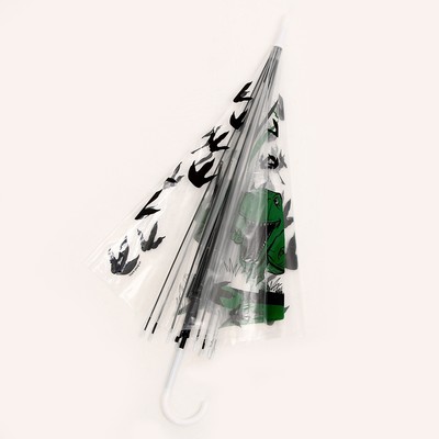 Зонт детский «Динозавр»‎ полуавтомат, прозрачный, d=90см