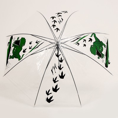 Зонт детский «Динозавр»‎ полуавтомат, прозрачный, d=90см