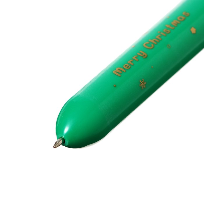 Ручка шариковая автоматическая 10-ти цветная, стержень 0,7мм, Новый год МИКС