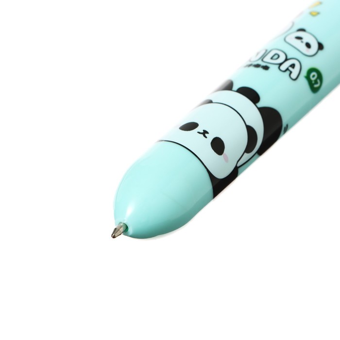 Ручка шариковая автоматическая 10-ти цветная, стержень 0,7мм, Панда МИКС