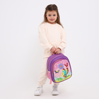 Рюкзак детский на молнии, 3 наружных кармана, цвет фиолетовый - фото 9540513