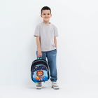 Рюкзак детский на молнии, 3 наружных кармана, цвет синий - фото 9897214