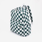 Рюкзак молодёжный из текстиля, 4 кармана, цвет белый/зелёный - фото 108916522