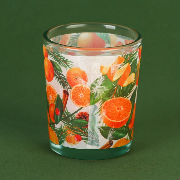 Свеча «Теплых дней», аромат мандарина, 5х6х5 см