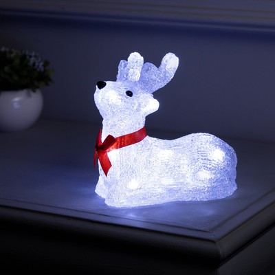 Светодиодная фигура «Оленёнок» 15×16×10 см, акрил, 20 LED, батарейки АА × 3 (не в комплекте), свечение белое