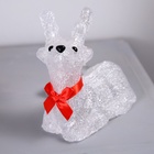 Светодиодная фигура «Оленёнок» 15 × 16 × 10 см, акрил, 20 LED, батарейки АА × 3, свечение белое - фото 809708858