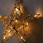 Светодиодная фигура «Звезда с бусинами» 30 см, металл, 220 В, свечение тёплое белое - фото 7111481
