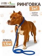 Ринговка для собак, 150×1.2 см, синяя - Фото 1