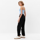 Брюки женские карго прямые MINAKU: Casual Collection, чёрные, размер 48  (артикул 9775612)  большой выбор товаров оптом и в розницу по низким ценам с доставкой