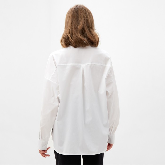 Блузка женская MINAKU: Casual Collection цвет белый, р-р 50