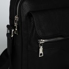 Сумка мужская TEXTURA через плечо, искусственная кожа, цвет чёрный - фото 24427639