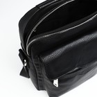 Сумка мужская TEXTURA через плечо, искусственная кожа, цвет чёрный - фото 24427641