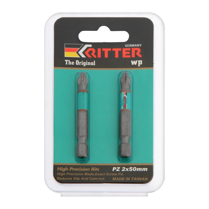 Бита Ritter WP PS20122052, с магнитом, сталь S2, PZ2 x 50 мм, по 2 шт. - фото 18572076 Бита Ritter WP PS20122052, с магнитом, сталь S2, PZ2 x 50 мм, по 2 шт. - фото 18572076