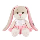 Мягкая игрушка «Зайка Лин в серебристо-розовом платье», 20 см - фото 68797282