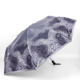 Зонт автоматический «Dark Leopard», 3 сложения, 8 спиц, R=52 см, цвет серый L-20134-10