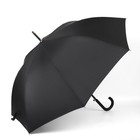 Зонт полуавтоматический «Трость», 3 сложения, 8 спиц, R=56 см, цвет чёрный - фото 10727825