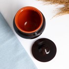 Набор "Вятская керамика №6" 0,5х6 + ухват, черный янтарь - фото 24413911