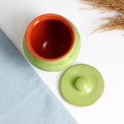 Горшочек под жаркое с крышкой "Вятский" 0,5л, салатовый - фото 35256096