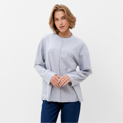 Лонгслив женский MINAKU: Basic line, серый, размер 50