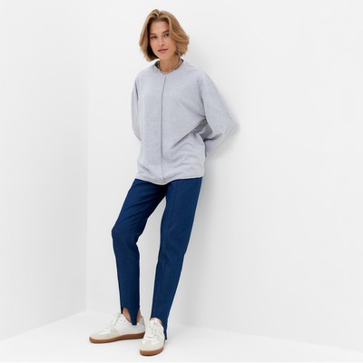 Лонгслив женский MINAKU: Basic line, серый, размер 50