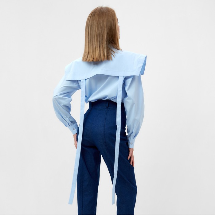 Брюки женские джинсовые MINAKU: Jeans Collection цвет синий, размер 42
