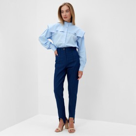 Брюки женские джинсовые MINAKU: Jeans Collection цвет синий, размер 44
