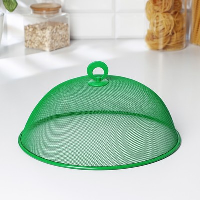 Крышка - сетка для продуктов Доляна «Вкус», d=30 см, зелёная