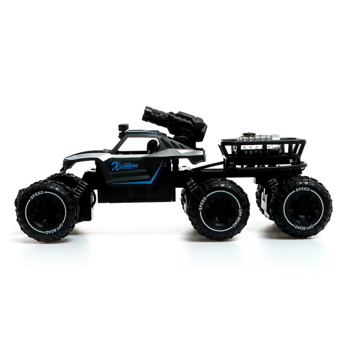 Джип радиоуправляемый «Пикап», 1:16, стреляет ракетами, эффект дыма, акб, цвет чёрный 65641